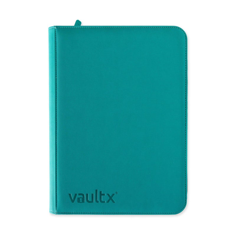 فولت إكس مجلد بطاقات التداول Vault X ذو 9 جيوب بسحاب، 360 بطاقة، مصنوع من مادة ألبوم Exo-Tec الممتازة، 20 صفحة تحميل جانبية، مجلد لألعاب التجميع والرياضة وبطاقات التداول (أزرق مخضر) - Image 3
